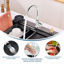 Carica l'immagine nel visualizzatore di Gallery, flintronic Rubinetto Lavello Cucina, Miscelatore Cucina Girevole 360°, Miscelatore Monocomando per Acqua Fredda e Calda