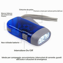 Carica l'immagine nel visualizzatore di Gallery, Digiflex Torcia A Pressione – Dynamo 3 LED – Senza Batterie