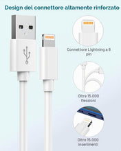 Carica l'immagine nel visualizzatore di Gallery, Cavo iPhone Originale A pple Certificato MFi, Cavo Lightning 1M 2Pezzi, Cavo Ricarica i Phone Cavetto Phone Carica Rapid