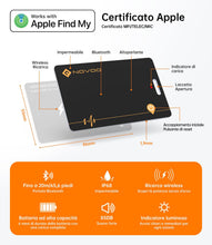 Carica l'immagine nel visualizzatore di Gallery, NOVOO Tracker Card 1,9mm, Ricarica Wireless, Apple Dov'è, IP68