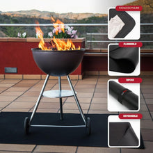 Carica l'immagine nel visualizzatore di Gallery, TEXFIRE Tappeto Ignifugo per Barbecue 100x50 cm