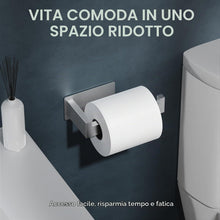 Carica l'immagine nel visualizzatore di Gallery, Auxmir Porta Carta Igienica 2 Pz Acciaio Inox 304, Portarotolo Carta Igienica Adesivo, Antiruggine, Senza Foratura per B
