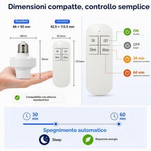 Carica l'immagine nel visualizzatore di Gallery, QIACHIP E27 Portalampada con Telecomando 433Mhz