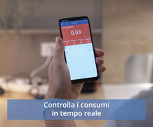 Carica l'immagine nel visualizzatore di Gallery, Beghelli - Presa Smart Dom-e Schuko 10/16, Interruttore o WiFi, Timer Programmabile, Monitoraggio Energetico, Protezione