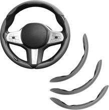 Carica l'immagine nel visualizzatore di Gallery, EINESIN 3x Coprivolante in Fibra di Carbonio Antiscivolo, Design Segmentato a Farfalla, Universale per il 99% delle Auto