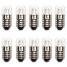 Carica l'immagine nel visualizzatore di Gallery, 10 set Lampadine LED 24v Bianco Caldo AC E10 Lampadine SMD 0,5 W 60LM Lampadine con base a vite + E10 Base (24v, Bianco 