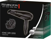 Carica l'immagine nel visualizzatore di Gallery, Remington Asciugacapelli 2200W - Leggero e Potente - Funzione Ionica per risultati ottimi, 3 livelli di riscaldamento, 2