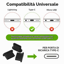 Carica l'immagine nel visualizzatore di Gallery, 20 pezzi Tappo USB C Set,Bianco e nero *10,Tappino USB Type C,Tappi Telefono Antipolvere, Tappi usb c,Compatibile Tappo 