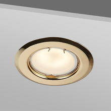 Carica l'immagine nel visualizzatore di Gallery, HCFEI 3x Faretti incassati LED ultra piatti colore Oro Rotondi con modulo faretto LED 230V | 3W Bianco caldo 3000K | Ang