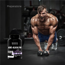 Carica l'immagine nel visualizzatore di Gallery, Bandini® Kre-Alkalyn® 240 capsule (Scorta per 2 Mesi) - Creatina Alcalina Tamponata per Allenamento Intenso, Sport, Pale