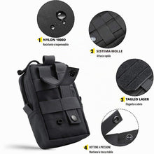 Carica l'immagine nel visualizzatore di Gallery, WYNEX Porta Cellulare da Cintura,Molle Funda Movil, Tactica EDC Pouch, Porta Telefono per Cinturone Táctico, Zaino e Gil