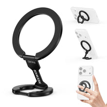 Carica l'immagine nel visualizzatore di Gallery, NEEWER Impugnatura Smartphone Magnetica, Supporto Telefono ad Anello Magnetico Bifacciale, Porta Cellulare Pieghevole Co