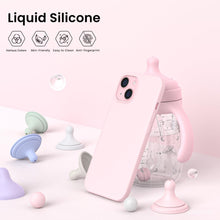 Carica l'immagine nel visualizzatore di Gallery, ORNARTO Cover per iPhone 15 Silicone,Antiurto,Rosa Creta
