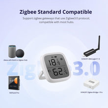 Carica l'immagine nel visualizzatore di Gallery, SONOFF SNZB-02D Mini sensore di temperatura e umidità ZigBee, termometro igrometro per interni, display LCD, compatibile