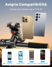 Carica l'immagine nel visualizzatore di Gallery, Porta Cellulare Moto e Bici, Ultra Stabile &amp; 360° Rotabile