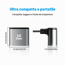 Carica l'immagine nel visualizzatore di Gallery, 2 adattatori C a USB 3.1 (angolo di 90 gradi), convertitore da USB-C a USB-A, adattatore OTG per MacBook Pro 2019/2018, 