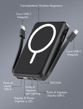 Carica l'immagine nel visualizzatore di Gallery, Podoru Power Bank per MagSafe, 10000mAh Magneitco Powerbank per iPhone