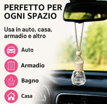 Carica l'immagine nel visualizzatore di Gallery, Bottiglia deodorante per auto vuota, 6 Pezzi Contenitori Essenze Auto in Vetro 8ml, Diffusori Profumo da Appendere con T