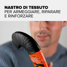 Carica l'immagine nel visualizzatore di Gallery, Tesa Extra Power - Nastro in tessuto nero, lunghezza 2,75 m, larghezza 19 mm