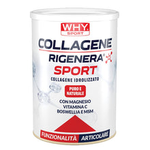 Carica l'immagine nel visualizzatore di Gallery, WHY SPORT COLLAGENE RIGENERA SPORT - Collagene Idrolizzato Puro e Naturale - Con Magnesio, Vitamina C, Boswellia e MSM -