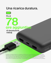 Carica l'immagine nel visualizzatore di Gallery, Belkin BoostCharge Power Bank 20000mAh con Porte USB-C e USB-A - Nero