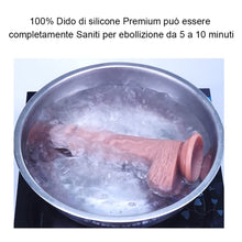 Carica l'immagine nel visualizzatore di Gallery, Dildo realistico in silicone da 22cm per principianti con a forte ventosa per gioco a mani libere, dildo anale con asta 