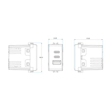 Carica l'immagine nel visualizzatore di Gallery, 4box - Alimentatore USB CCA 20W compatibile Bticino® Matix™, per caricare i tuoi dispositivi senza bisogno di alimentato