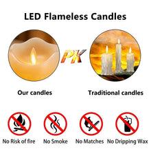 Carica l'immagine nel visualizzatore di Gallery, Lonkenn Set di 3 Candele LED Ricaricabili con Telecomando e Timer - Effetto Cera Reale, Fiamma Tremolante, Cavo USB Type