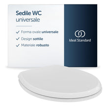 Carica l'immagine nel visualizzatore di Gallery, Ideal Standard Eurovit Universal sedile per WC standard, ovale – Bianco