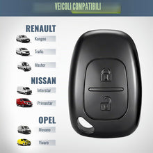 Carica l'immagine nel visualizzatore di Gallery, Jongo® Guscio Chiave 2 Tasti senza Lama compatibile con Opel Vivaro Movano