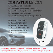 Carica l'immagine nel visualizzatore di Gallery, SUPALAND Guscio Chiave di Ricambio a 5 Tasti Per Telecomando Auto Compatibile Con Land Rover LR2 LR4 Range Rover Evoque 