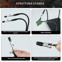 Carica l'immagine nel visualizzatore di Gallery, Terza mano saldatura, accessori modellismo, strumento di supporto per PCB per saldatura tonhui, quattro bracci, helping 