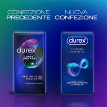 Carica l'immagine nel visualizzatore di Gallery, Durex Settebello Lunga Durata, Preservativo Ritardante per Lui, Vestibilità Regular, 12 Profilattici Lubrificati