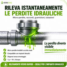 Carica l'immagine nel visualizzatore di Gallery, Fluoresceina DOSIDIAG - Colorante Tracciante Intenso per Rilevamento Perdite: Piscina, SPA, Impianti Idraulici, Tetti, A
