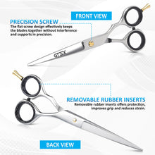 Carica l'immagine nel visualizzatore di Gallery, GTEX Forbici Parrucchiere Professionali - 6,5" Premium Forbici Capelli Con Pettine E Caso - Forbice Barbiere Super Affil