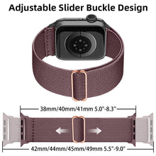 Carica l'immagine nel visualizzatore di Gallery, chinbersky 8 Pezzi Cinturino Compatibile con Cinturino Apple Watch 40mm 38mm 41mm 42mm, Regolabile Sportiva Nylon Elasti