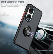 Carica l'immagine nel visualizzatore di Gallery, XINYEXIN Cover per Honor 90 5G, Traslucida Custodia Antiurto Antigraffio con Supporto Anello a 360°, PC + TPU Bumper Cas