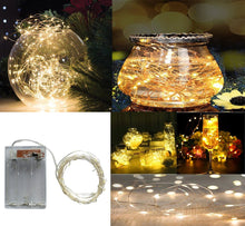 Carica l'immagine nel visualizzatore di Gallery, BXROIU 2x 20 LED Stringa Luci a Batteria, 2 Modalità, Bianco Caldo
