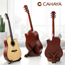 Carica l'immagine nel visualizzatore di Gallery, CAHAYA Stand Chitarra Supporto Pieghevole in Legno per Chitarra Acustica Classica Basso a Forma X Anti-Scivoloso NUOVO V