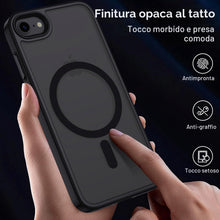 Carica l'immagine nel visualizzatore di Gallery, XTCASE Cover Magnetica per iPhone 7/8/SE 2020/2022 Traslucida Opaca, Nero