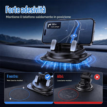 Carica l'immagine nel visualizzatore di Gallery, BSOON Supporto per telefono cellulare girevole a 360° per auto, blocco automatico, supporto per telefono da cruscotto co