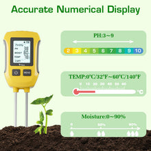 Carica l'immagine nel visualizzatore di Gallery, Misuratore del Terreno 5 in 1 con Display LCD Retroilluminato