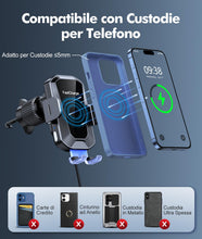 Carica l'immagine nel visualizzatore di Gallery, EOIWUY 15W Caricatore Wireless Auto, 360° Rotazione Supporto Telefono Auto