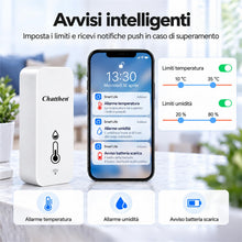 Carica l'immagine nel visualizzatore di Gallery, Termometro Igrometro WiFi Interno con App, Temperatura e Umidità, 2 Pezzi