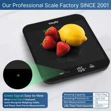 Carica l'immagine nel visualizzatore di Gallery, Vitafit 15kg Bilancia Cucina Digitale Precisione 1g, 215x180mm Piattaforma