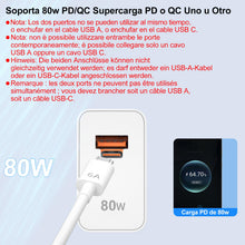 Carica l'immagine nel visualizzatore di Gallery, 80W Caricatore e 2 Metri Cavo USB C per Honor 600 Pro 600 500 400 5G Pad