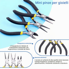 Carica l'immagine nel visualizzatore di Gallery, Glarks Kit di 6 pinze per gioielli, kit di strumenti professionali per la creazione di gioielli con pinze ad ago, pinze 