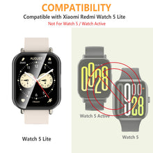 Carica l'immagine nel visualizzatore di Gallery, Hianjoo 5 Pack Cover con Vetro Temperato Compatibile per Xiaomi Redmi Watch 5 Lite 【NON Per Watch 5/5 Active】, Pellicola