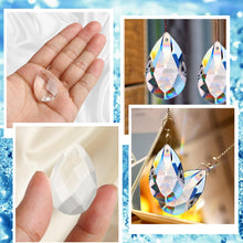 Carica l'immagine nel visualizzatore di Gallery, Set di 20 cristalli a forma di diamante da appendere - Acchiappasole in cristallo, prisma, acchiappasole e sfera come ac