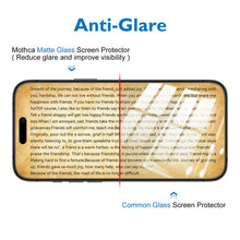 Carica l'immagine nel visualizzatore di Gallery, Mothca Vetro Temperato Opaco per iPhone 17, 2 Pellicole Protettive Opache + 2 Pellicole Fotocamera, Anti-Impronte e Anti